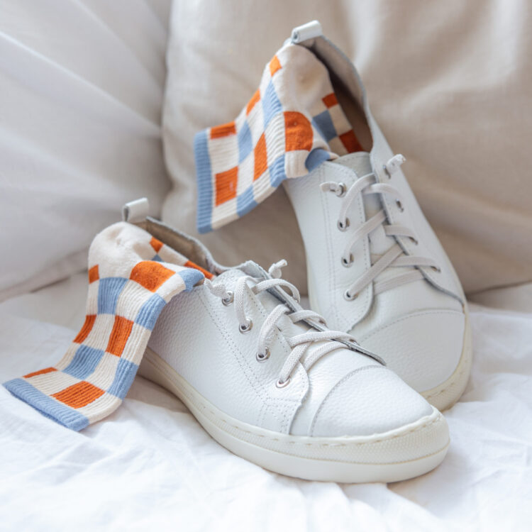 經典百搭∥ 真皮免綁帶小白鞋